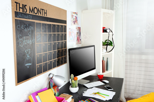 Comfortable workplace with ...