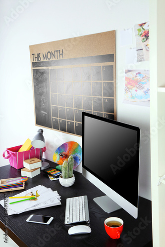 Comfortable workplace with ...