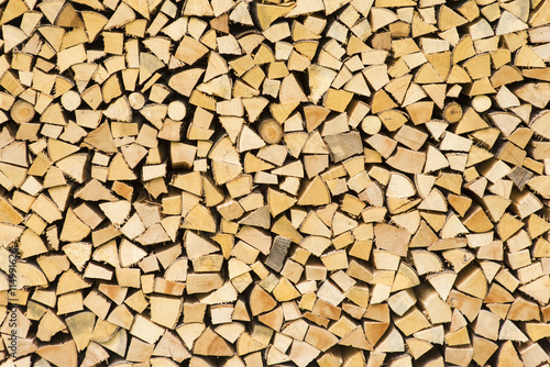 Firewood stacked