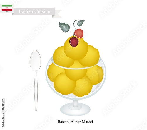 Bastani Akbar Mashti or Iranian Saffron Ice Cream