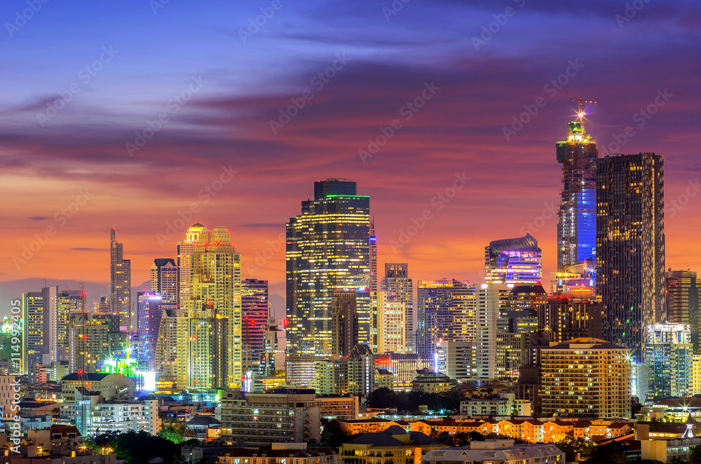 Obraz premium Bangkok business district.