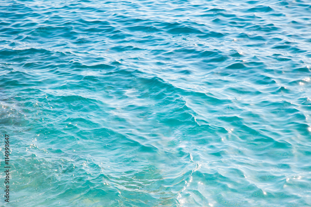 texture of wavy blue sea