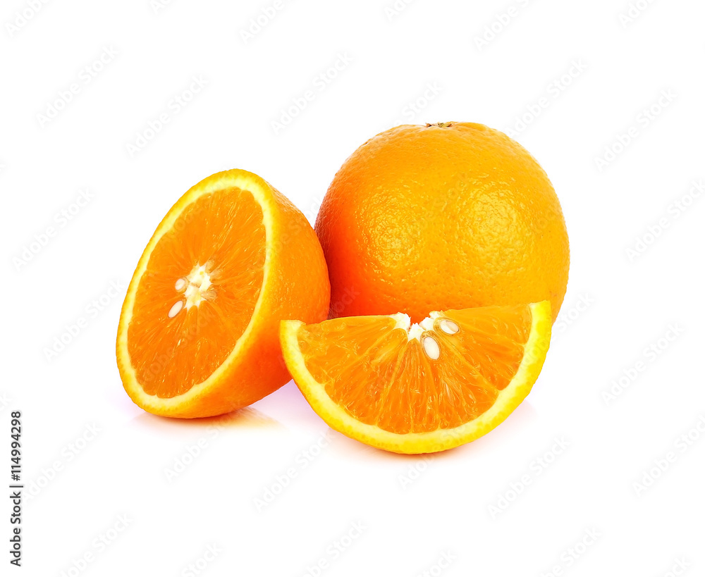 fresh orange isolated on white background