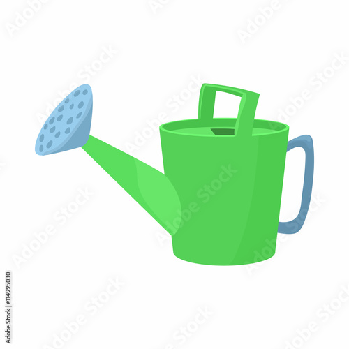 Green watering icon in cartoon style on a white background