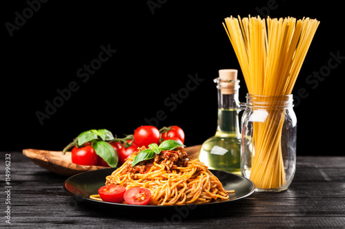 Traditional spaghetti bolognese