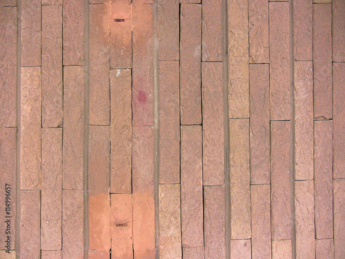 Cuadro en lienzo Naples, Italy - April 08, 2016: old weather-worn and scratched elements in brown
