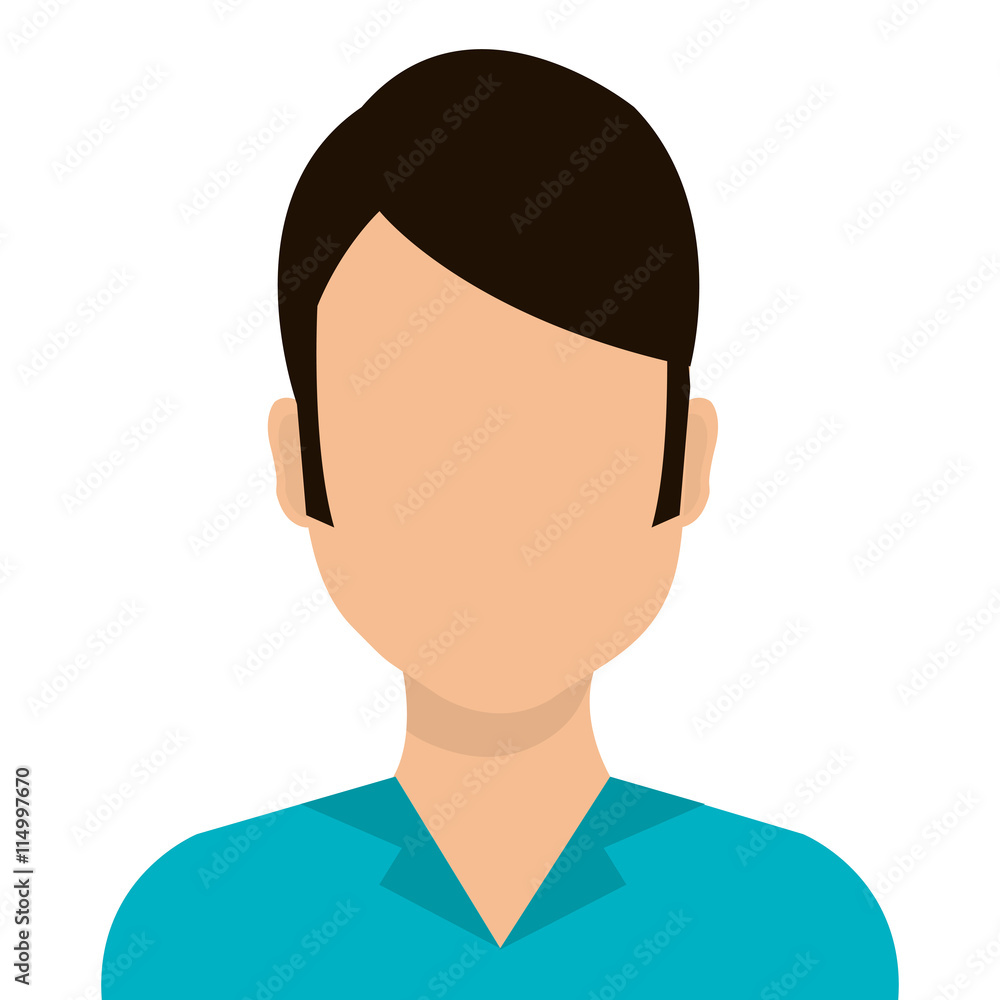 Young male profile avatar isolated on white background, vector illustration. Young male profile avatar isolated on white background, vector illustration.