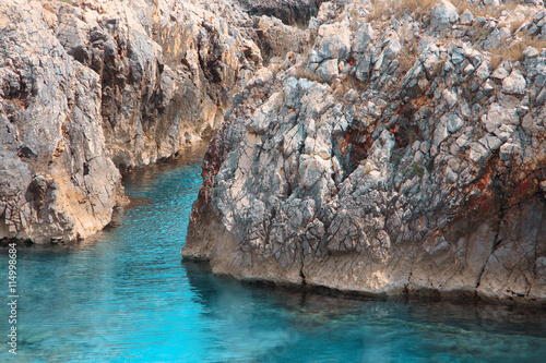 blue sea and rocks