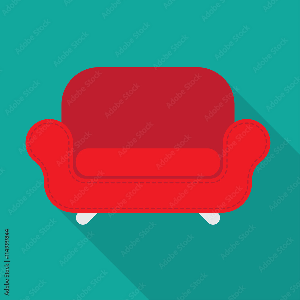 Vector red armchair Vector red armchair