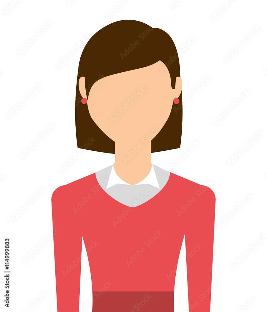 casual young woman isolated icon design casual young woman isolated icon design