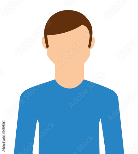 casual young man isolated icon design