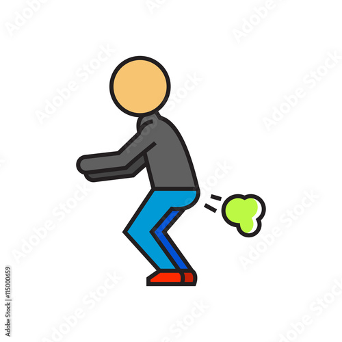 Flatulence Line Icon