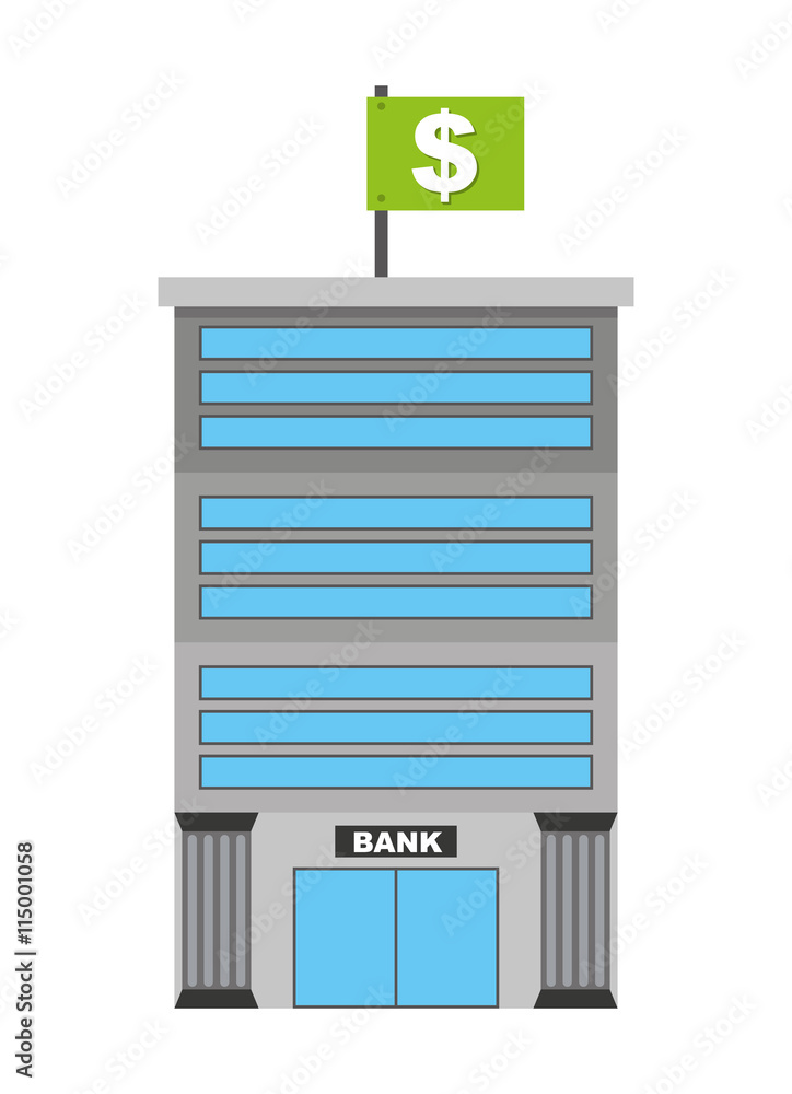 bank isolated icon design