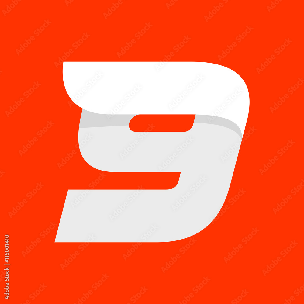Fast speed sport number nine logo. Fast speed sport number nine logo.