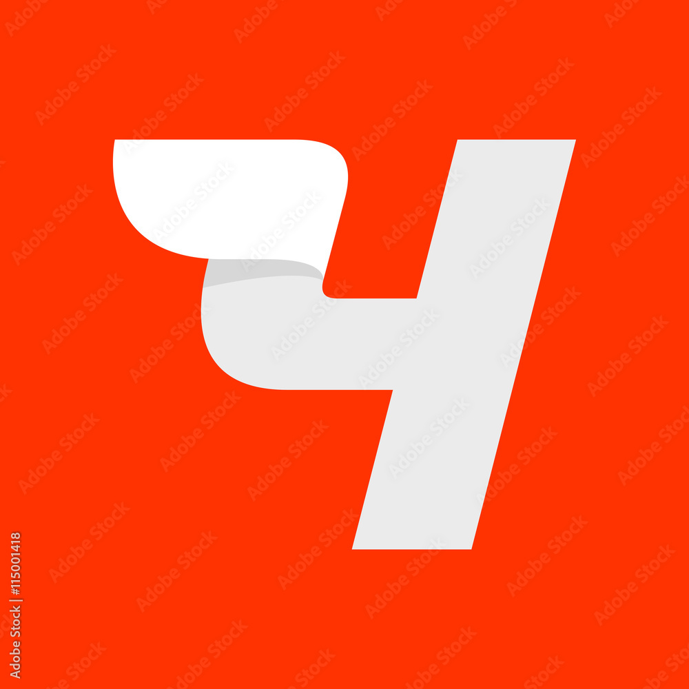 Fast speed sport number four logo. Fast speed sport number four logo.