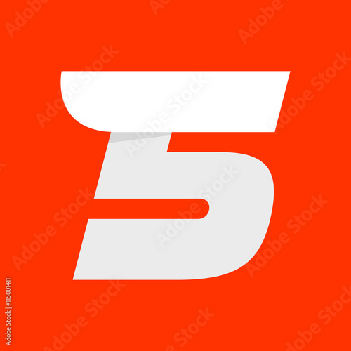 Fast speed sport number five logo.