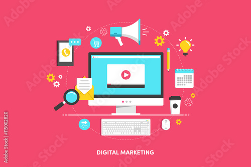 Illustration digital marketing