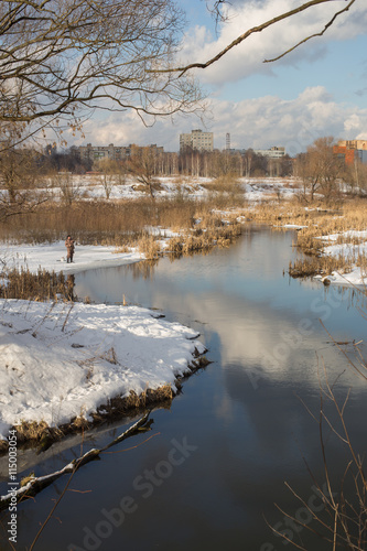 Winter river Pekhorka