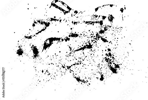 Wallpaper Mural Black silhouette spot with droplets, smudges, stains, splashes. Torontodigital.ca