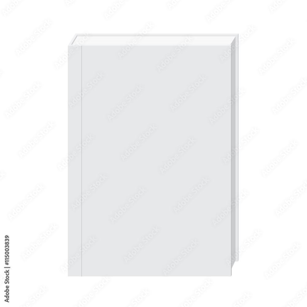 Blank hardcover white book stand mock up vector. Mock Up Concept