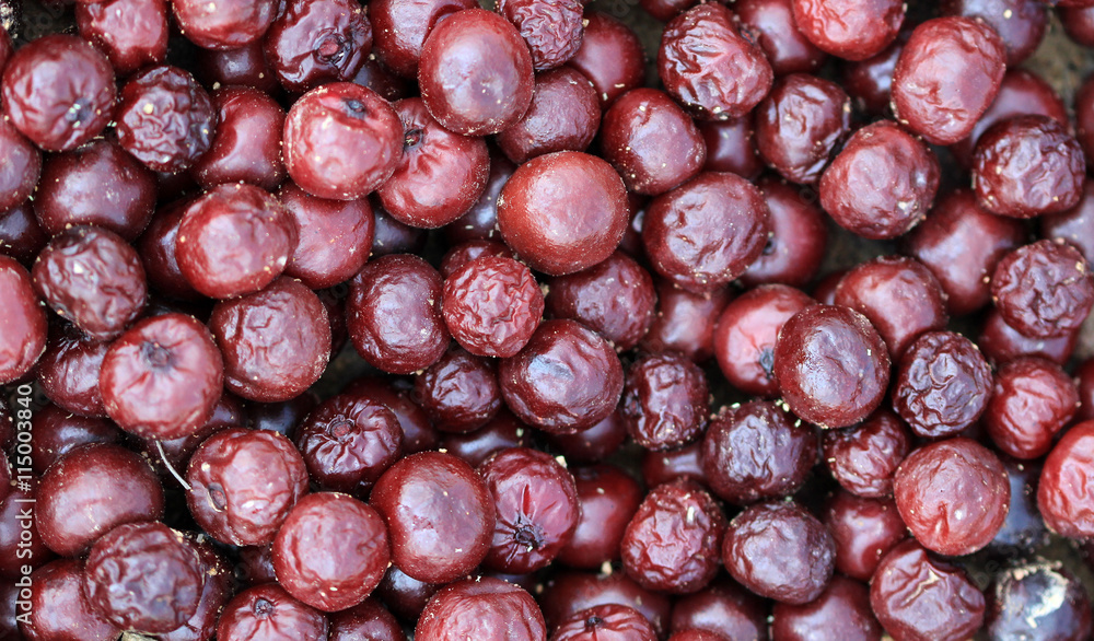 Obraz premium Rotten sour cherry backgorund