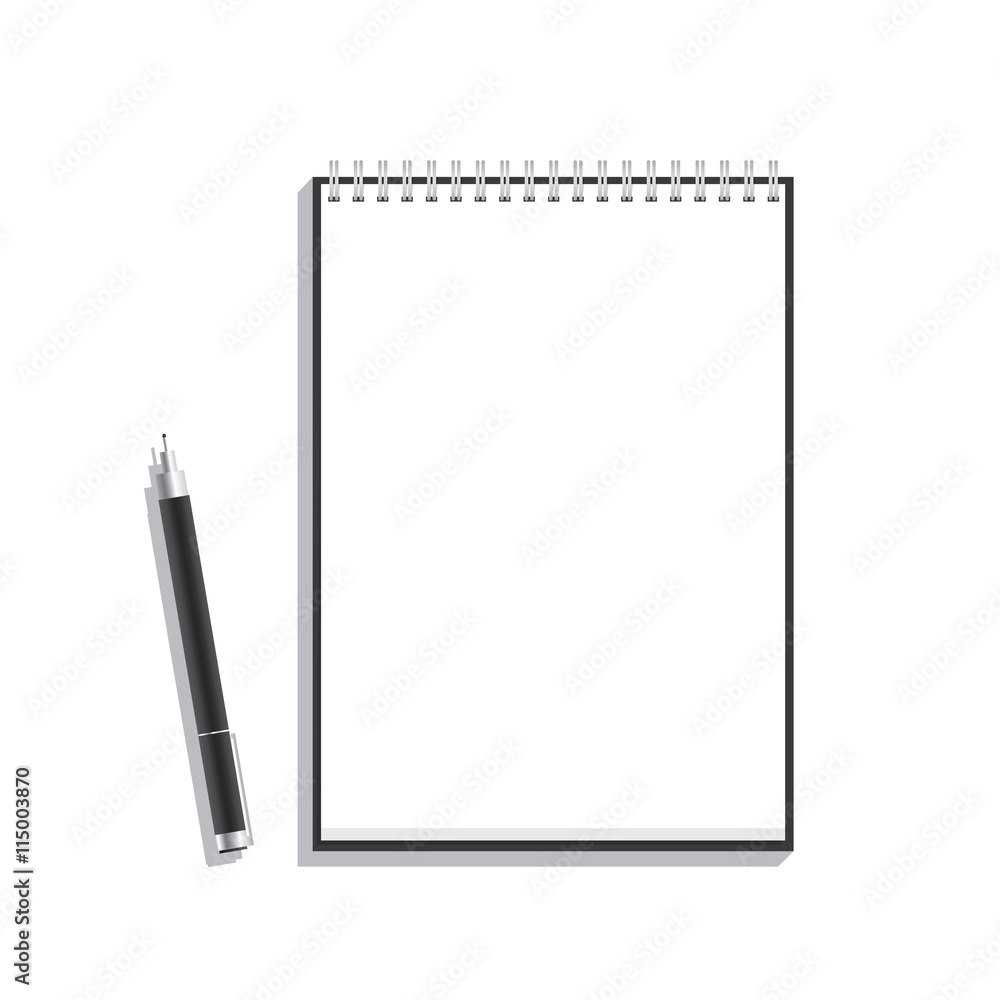 Black pen and book wire mock up for some message or launch poste Black pen and book wire mock up for some message or launch poste