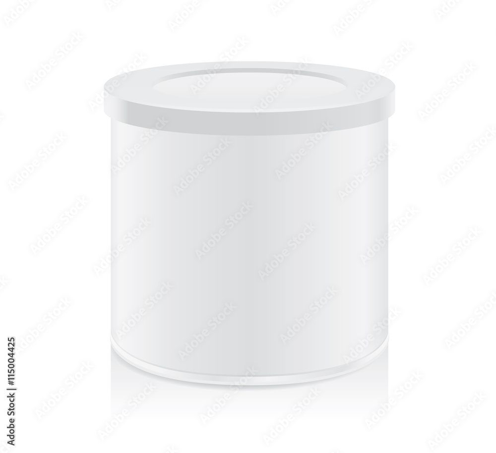 White tin can not have logo isolated on white background. Packaging template for food product and other. White tin can not have logo isolated on white background. Packaging template for food product and other.