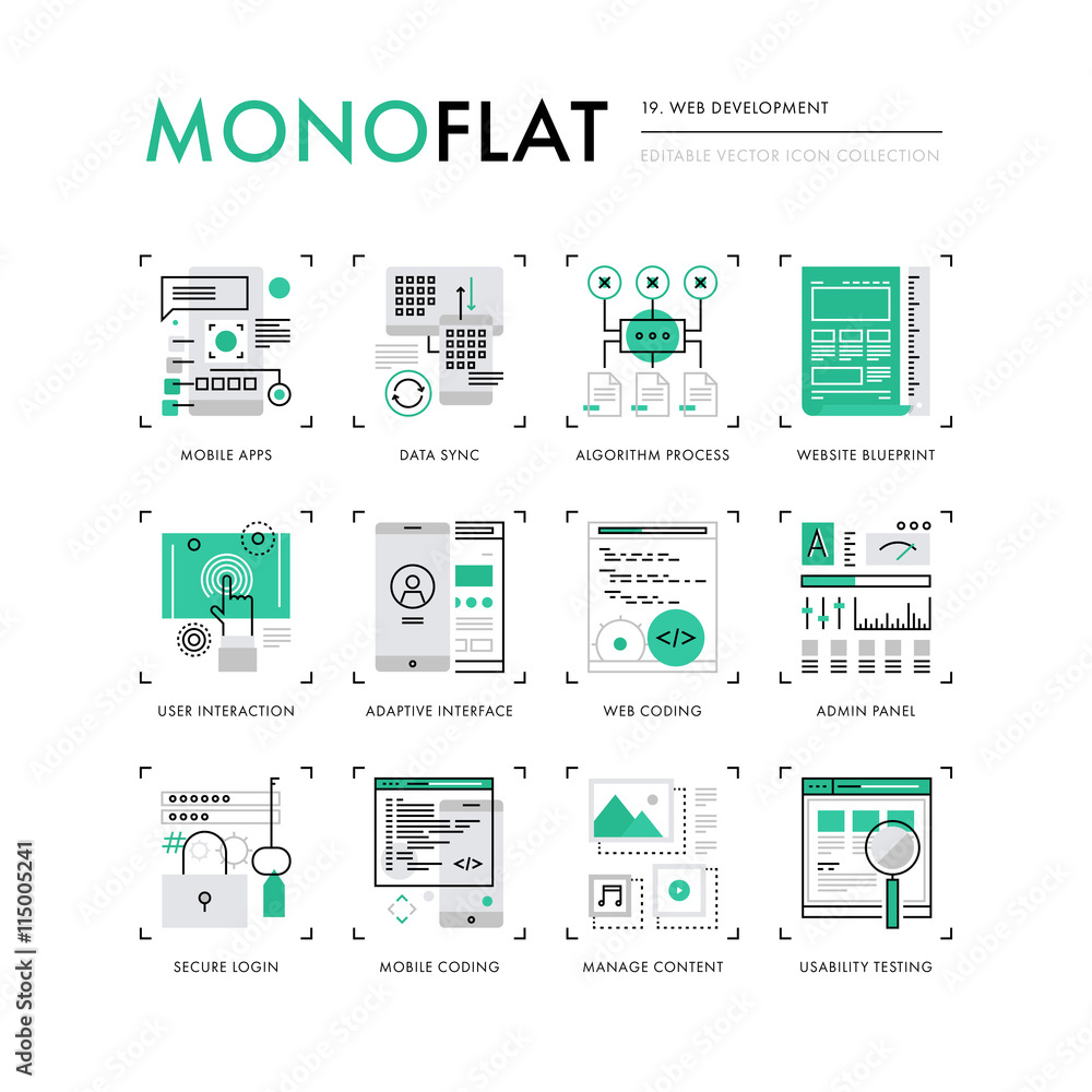 Web Development Monoflat Icons