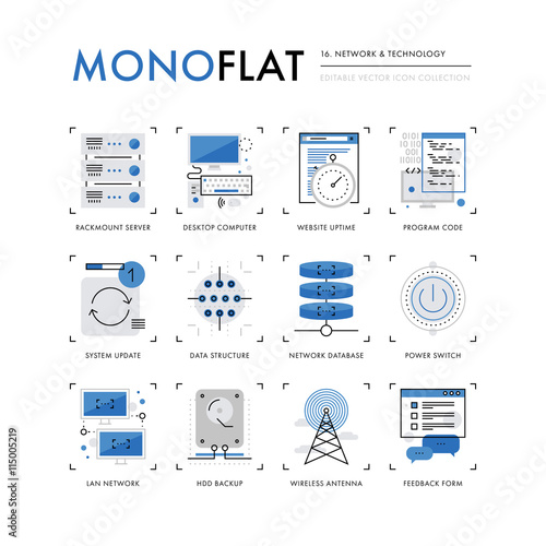 Network Technology Monoflat Icons