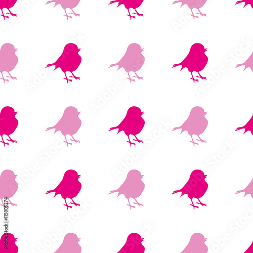 Seamless pattern with silhouettes of birds bright pleasant
