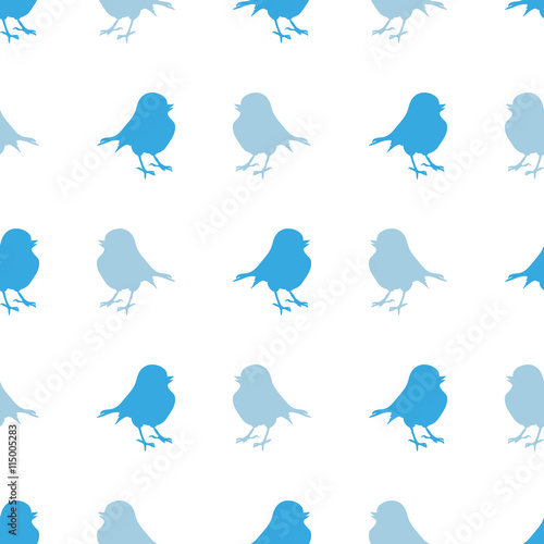 Seamless pattern with silhouettes of birds bright pleasant