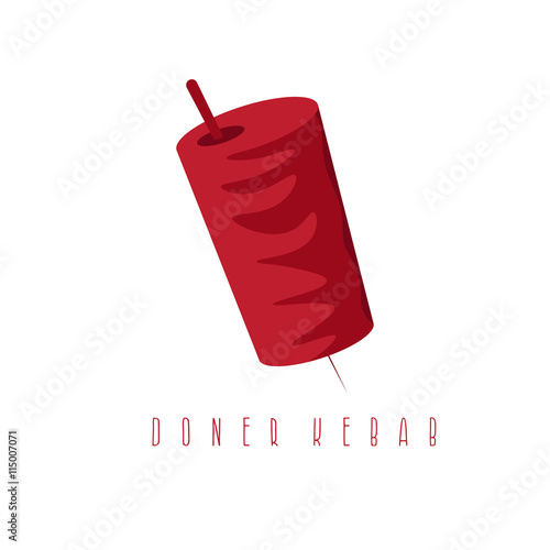 gyros doner kabob isolated vector design template