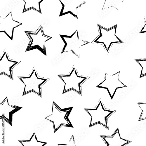 Seamless abstract stars pattern