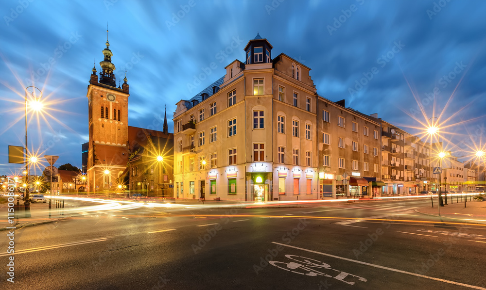 Fototapeta premium Buildings architecture in the old city of Gdansk
