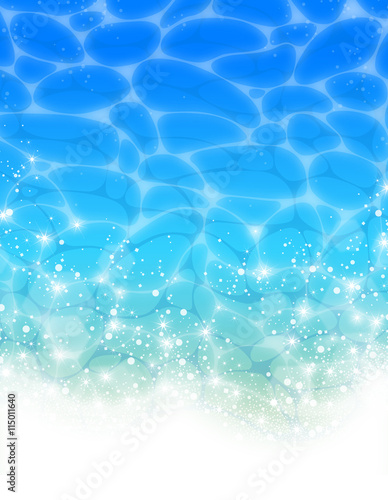青き海と波と水しぶき