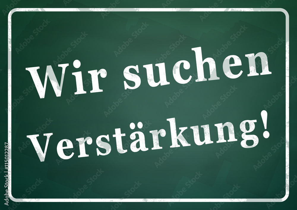 bkt148 BunteKreideTafel - Wir suchen Verstärkung - DIN A2 A3 A4 Plakat - g4501 bkt148 BunteKreideTafel - Wir suchen Verstärkung - DIN A2 A3 A4 Plakat - g4501