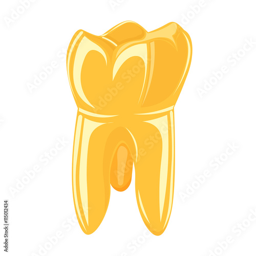 gold tooth vector illustration isolated on a white background