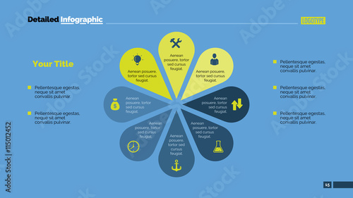 Flower Eight Petals Slide Template