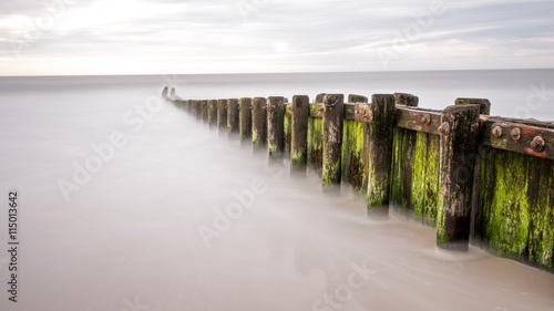 Jetty leads into ocean in New Jersey