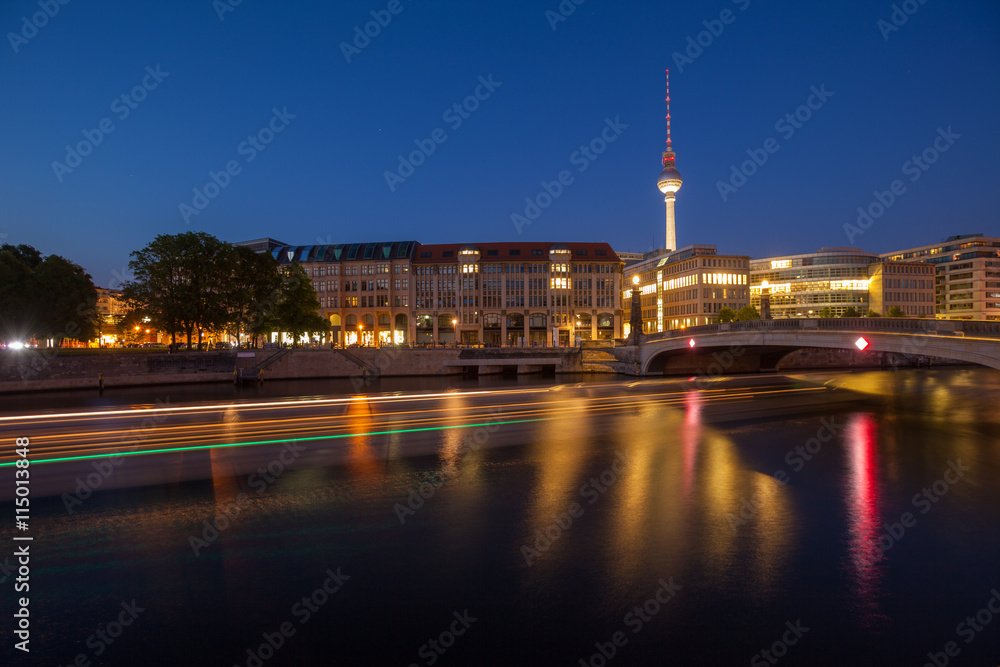 Berlin River Spree and TV Tower (Fernsehturm)