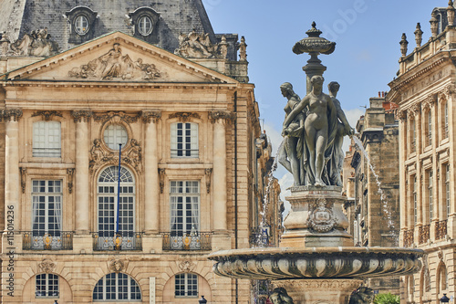 Fountain in Bordeaux's Place de la Bourse © nevskyphoto