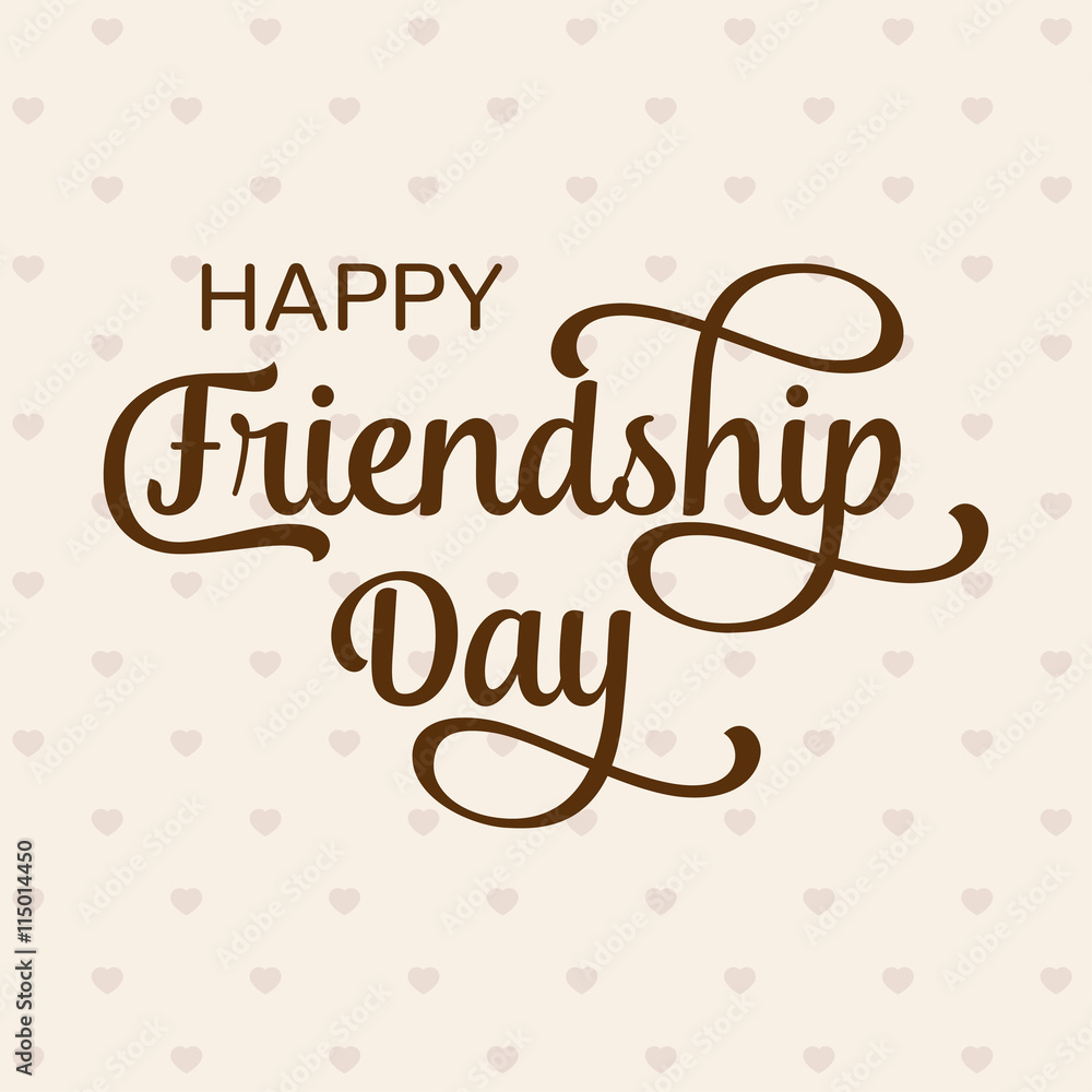 Happy Friendship Day greeting card. For poster, flyer, banner for ...
