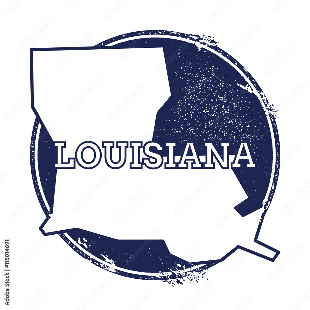 Printable Vector Map of Louisiana - Outline
