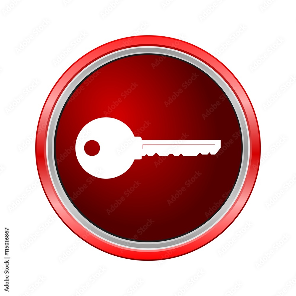 Color key icon, Internet button on white background Color key icon, Internet button on white background