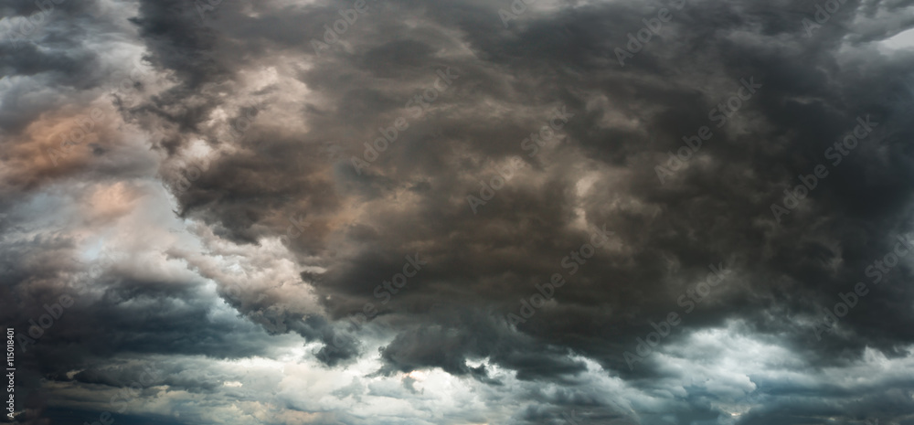 Fotografie Panorama of a stormy sky