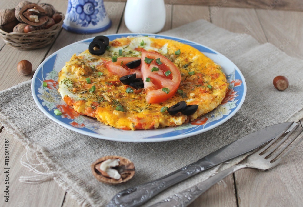 Omelet with vegetables Omelet with vegetables