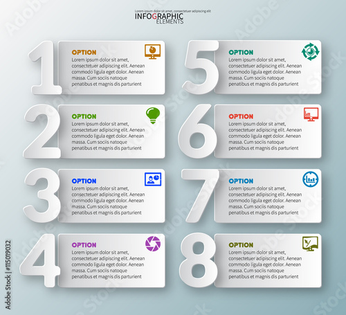 Abstract 3D Paper Infographics