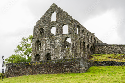 Vászonkép Pont y Pandy disused slate mill, north wales, UK.