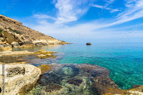 Rocky coastline of Gozo