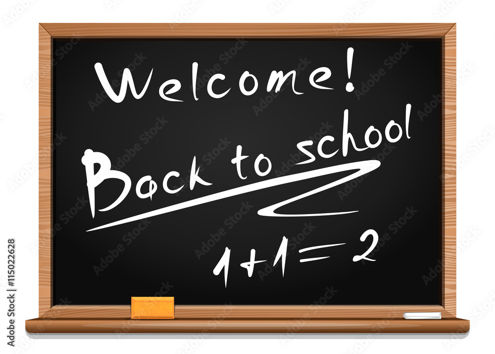Obraz premium Blackboard. Back to school. Vector illustration
